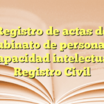 Registro de actas de concubinato de personas con discapacidad intelectual en Registro Civil