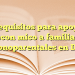 Requisitos para apoyo económico a familias monoparentales en DIF