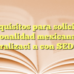 Requisitos para solicitar nacionalidad mexicana por naturalización con SEDENA