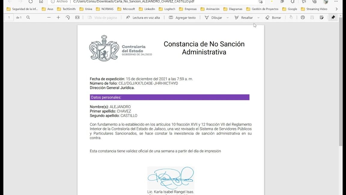 obten facilmente un certificado de no adeudo de multas administrativas