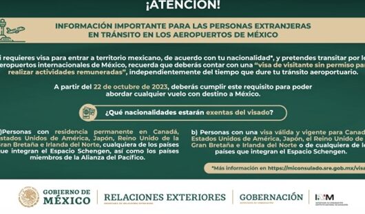 obten informacion sobre visas y tramites migratorios con la sre aqui