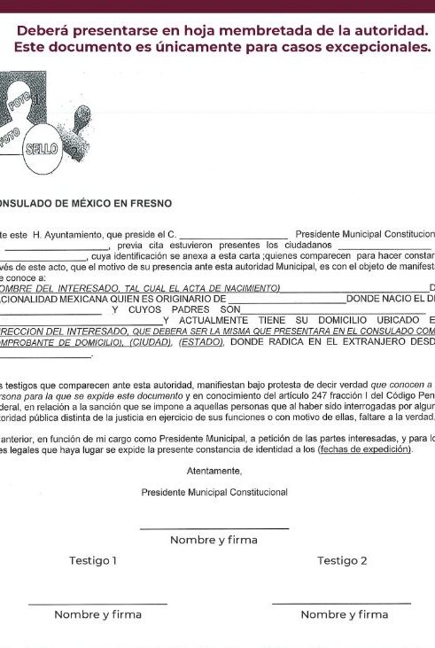 obtencion de constancia de nacionalidad mexicana en sre