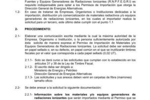 Permiso de importación de productos químicos radioactivos en México