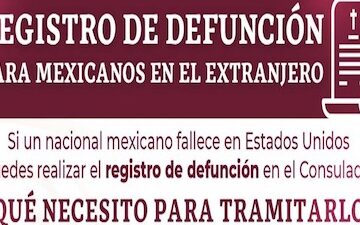 requisitos para registrar defuncion de extranjero en