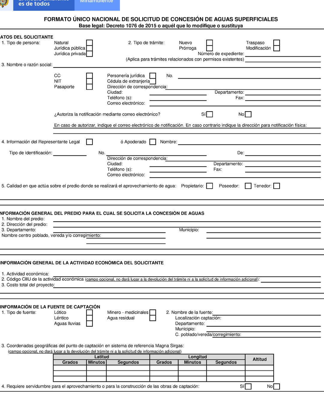 requisitos para solicitar concesion de uso de aguas para investigacion