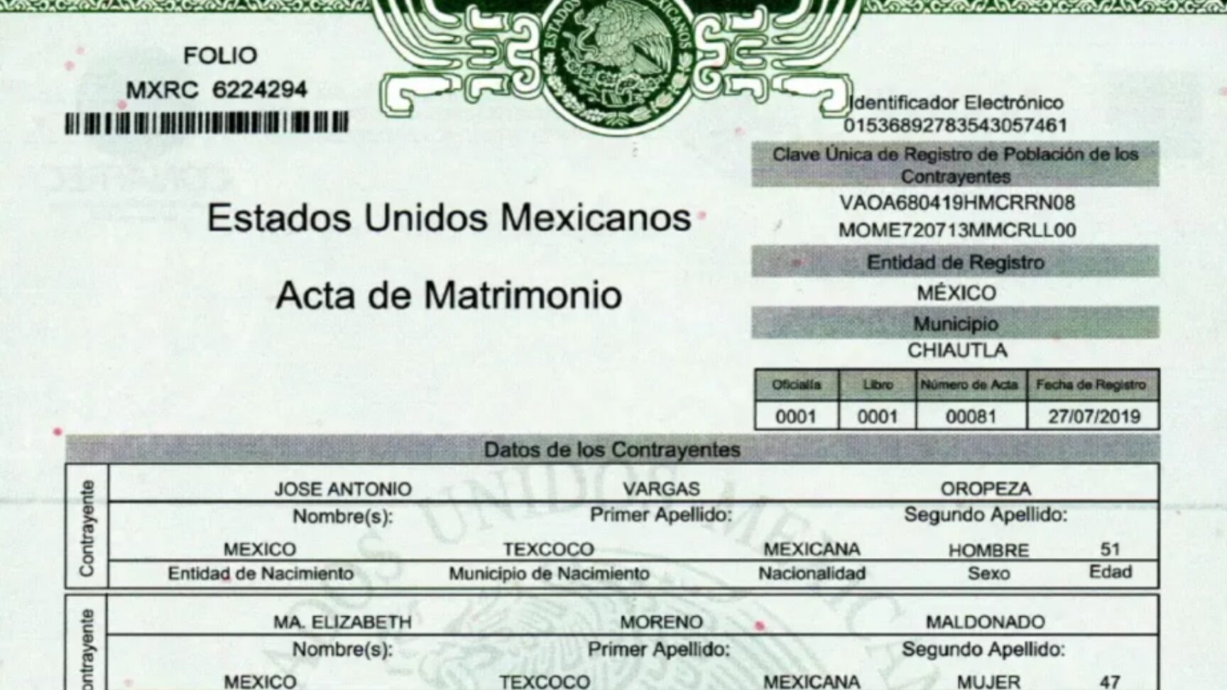 tramite de acta de matrimonio en mexico requisitos y procedimiento