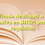 Certificado de situación fiscal negativa en SHCP: pasos y requisitos