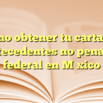 Cómo obtener tu carta de antecedentes no penales federal en México3