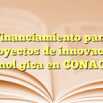Financiamiento para proyectos de innovación tecnológica en CONACYT