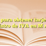 Guía para obtener tarjeta de registro de IVA en México