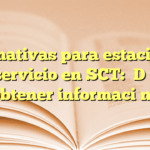 Normativas para estaciones de servicio en SCT: ¿Dónde obtener información?