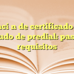 Obtención de certificado de no adeudo de predial: pasos y requisitos