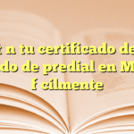 Obtén tu certificado de no adeudo de predial en México fácilmente