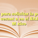 Pasos para solicitar la pensión por cesantía en el SAR en México