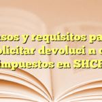 Pasos y requisitos para solicitar devolución de impuestos en SHCP