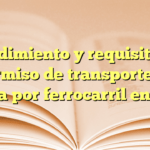 Procedimiento y requisitos del permiso de transporte de carga por ferrocarril en SCT