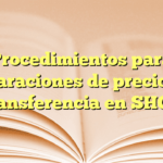 Procedimientos para declaraciones de precios de transferencia en SHCP