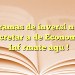 Programas de inversión en la Secretaría de Economía: ¡Infórmate aquí!