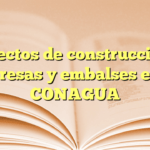 Proyectos de construcción de presas y embalses en CONAGUA