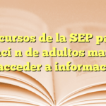 Recursos de la SEP para educación de adultos mayores: cómo acceder a información útil