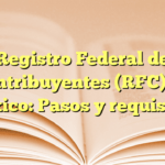 Registro Federal de Contribuyentes (RFC) en México: Pasos y requisitos