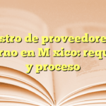 Registro de proveedores del gobierno en México: requisitos y proceso