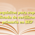 Requisitos para copia certificada de certificado de primaria en SEP