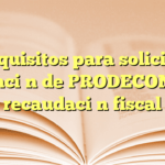 Requisitos para solicitar atención de PRODECON en recaudación fiscal