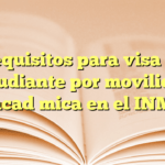 Requisitos para visa de estudiante por movilidad académica en el INM