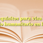 Requisitos para visa de trabajo humanitario en la SRE