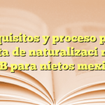 Requisitos y proceso para carta de naturalización en SEGOB para nietos mexicanos