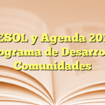 SEDESOL y Agenda 2030 en Programa de Desarrollo Comunidades