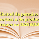 Solicitud de permiso de exportación de productos porcinos en SENASICA