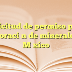 Solicitud de permiso para exploración de minerales en México