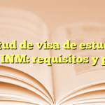 Solicitud de visa de estudiante en el INM: requisitos y pasos