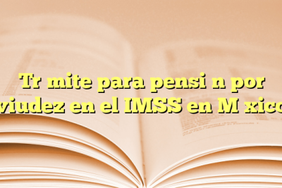 Trámite para pensión por viudez en el IMSS en México