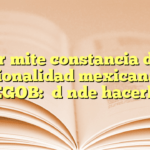 Trámite constancia de nacionalidad mexicana en SEGOB: ¿dónde hacerlo?