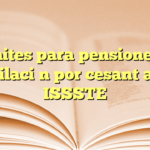 Trámites para pensiones de jubilación por cesantía en ISSSTE