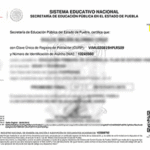 Certificado de Secundaria Puebla